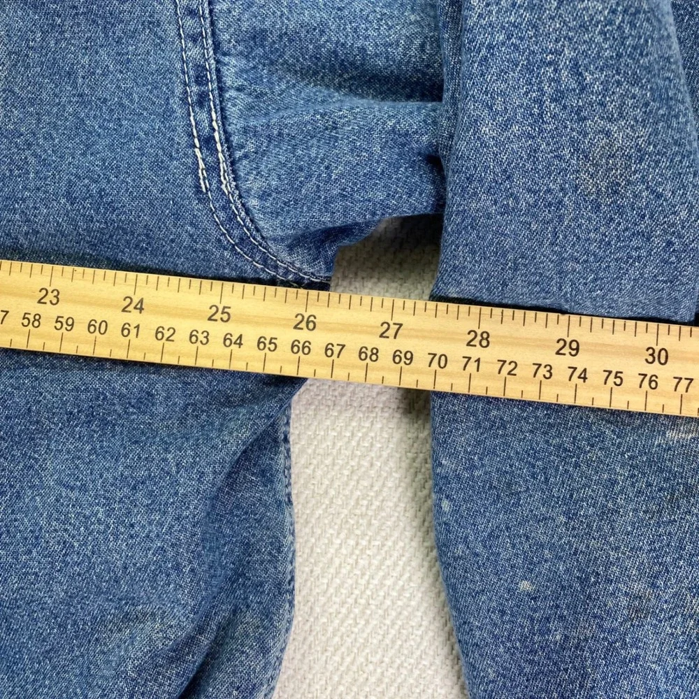 Levi Strauss Denim Shirt Mens XXL Blue Blanket Lined Plaid Workwear Shacket Read - Picture 3 of 14
